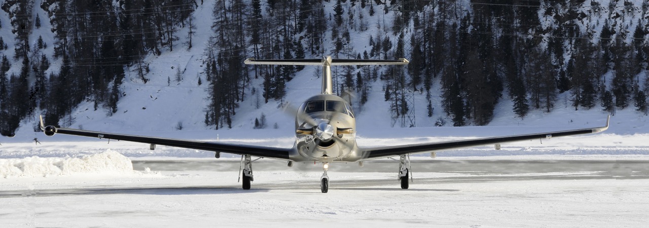 Pilatus PC-12 Snowy ground