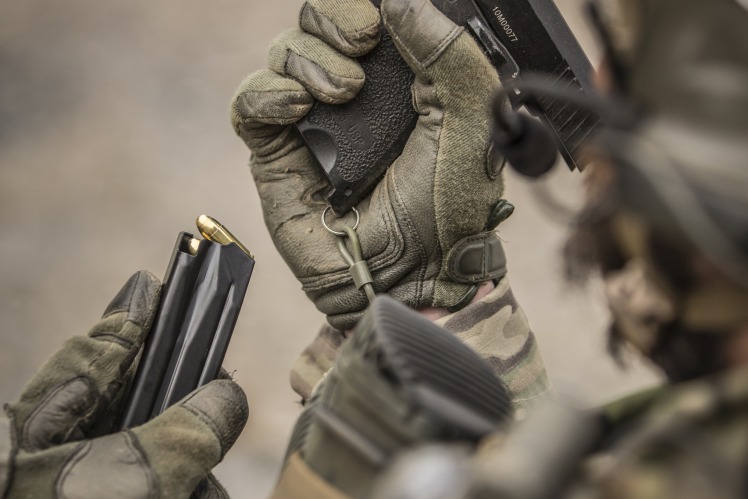 Soldier with 9mm Magazine